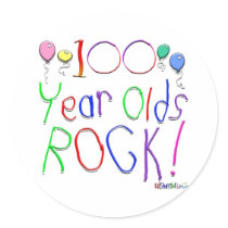 100 Year Olds Rock ! stickers