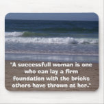100B1493, "A successfull woman is one who can l... Mouse Pad