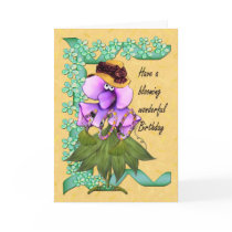 100th Birthday Card with Moonies cute bloomers,
