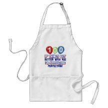 100th birthday designs aprons