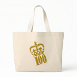 100th Birthday - Number – Hundred Canvas Bags