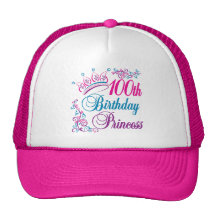 100th Birthday Princess Trucker Hats
