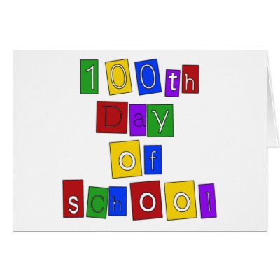 100th Day of School Block Letters by school_teacher