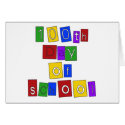 100th Day of School Block Letters cards