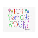 101 Year Olds Rock ! postcards
