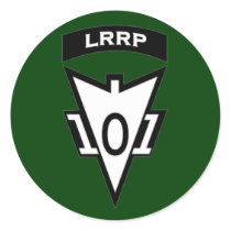 101st Airborne LRRP Recondo pocket patch Round Sticker