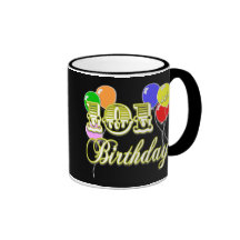 101st Birthday with Balloons Coffee Mug