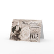 102nd Birthday card for Grandmother