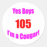 105 Cougar Birthday Sticker