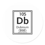 105 Dubnium Round Stickers