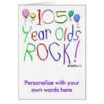 105 Year Olds Rock ! Cards