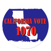 1070 CALIFORNIA ROUND STICKERS