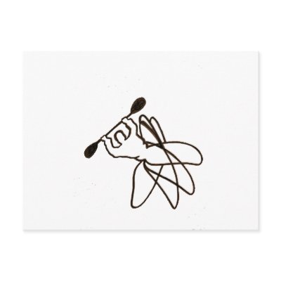 1082 Kayak Cartwheel Post Card by ninuno