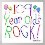 109 Year Olds Rock ! Posters