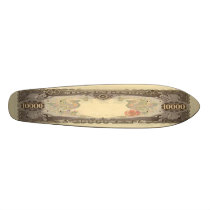 10,000 Japanese Yen Banknote Skateboard Oldschool