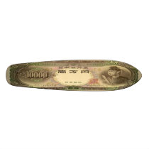 10,000 Japanese Yen Banknote Skateboard Oldschool