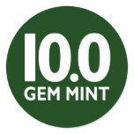 10.0 GEM MINT STICKER