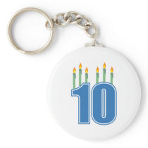 10 Birthday Candles (Blue / Green)