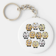 10 Cow Small Keychain
