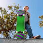 10 Green & Purple Abstract Sunshine Skateboard