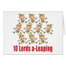 10 Lords a-Leaping Card