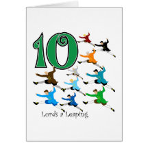 10 Lords Leaping Card