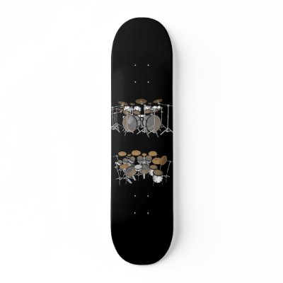 10 Piece Drum Kit: 3D Model: Custom Skateboard by spiritswitchboard