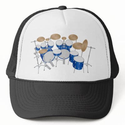 10 Piece Drum Kit: Vector Drawing: by spiritswitchboard