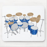 10 Piece Drum Kit: Vector Drawing: mousepads