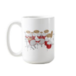 10 Piece Drum Kit: Vector Drawing: mugs