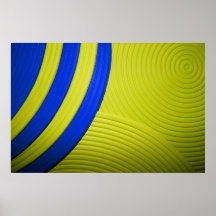 10 Single Yellow & Blue Circles & Layers Poster