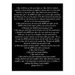 10 TEN COMMANDMENTS POST CARDS