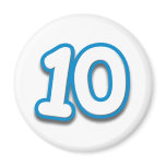 10 Year Birthday or Anniversary - Add Text Fridge Magnet