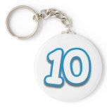 10 Year Birthday or Anniversary - Add Text Keychain