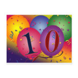 10 year old birthday balloons! postcards