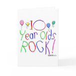 10 Year Olds Rock! Greeting Card