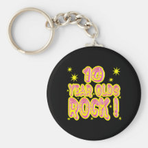 10 Year Olds Rock! (Pink) Keychain