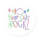 10 Year Olds Rock! Sticker
