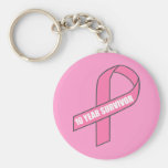 10 Year Survivor (Breast Cancer Pink Ribbon) Key Chains