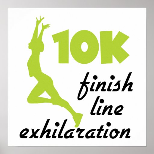 10K Green Finish Line Poster Zazzle