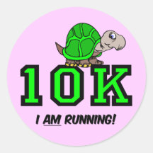 10K running Round Sticker