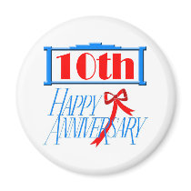 10th anniversary 2 fridge magnet