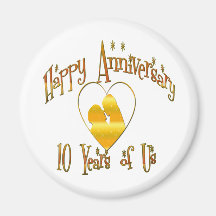 10th. Anniversary Magnets
