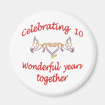 10th. ANNIVERSARY Refrigerator Magnet
