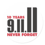 10th Anniversary September 11th Sticker