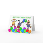 10th Birthday Clowns Balloons cards