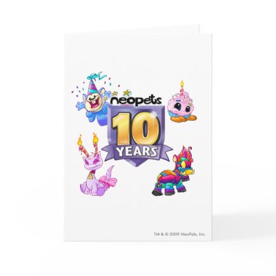 10th Birthday Logo Greeting Cards by neopets