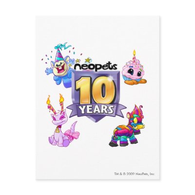 10th Birthday Logo Post Card