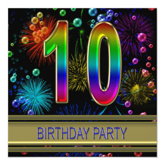 10th birthday invitation