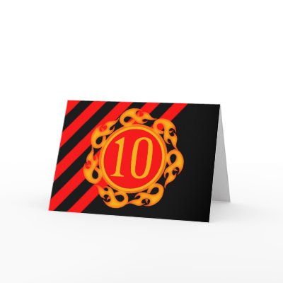 10th Birthday Party Invitations Greeting Card by birthday_gifts